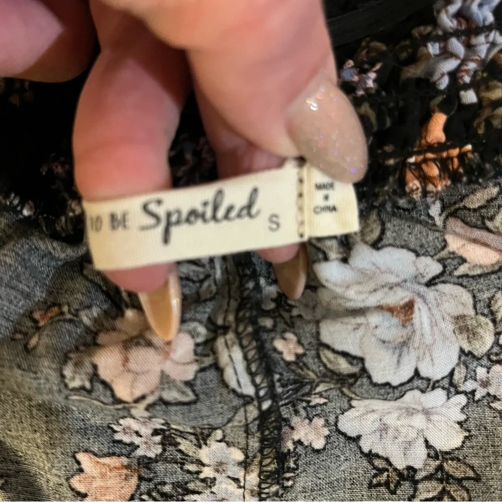 Live to be Spoiled Floral Mini Skirt Small